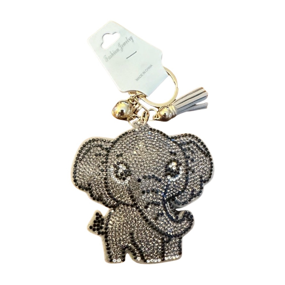Sparkling Elephant Keychain‎